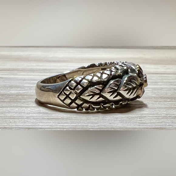 Vintage Designer Signed Stephen Dweck Sterling Silver & 18K Gold Ring, Size 6.5 - Picture 5 of 10